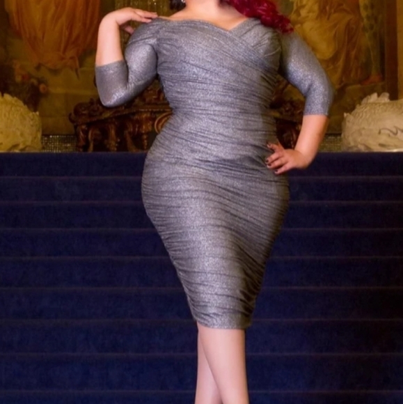 silver wiggle dress